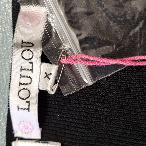 LOULOU, black beaded sweater, NWT. Size XL. 3/4 sleeves. Goth - Picture 4 of 9